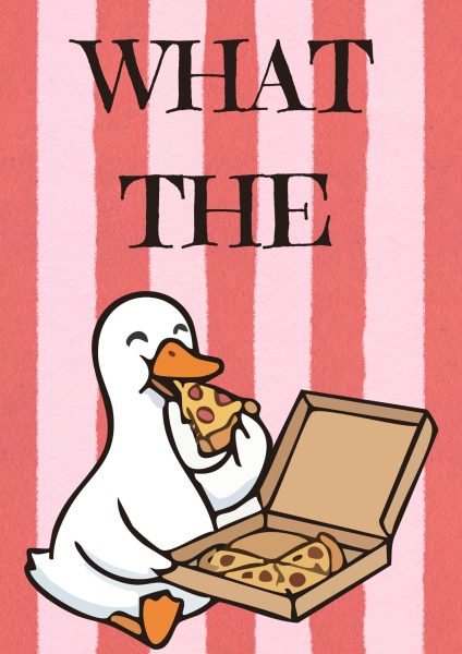 Bügelbild What the Duck Pizza